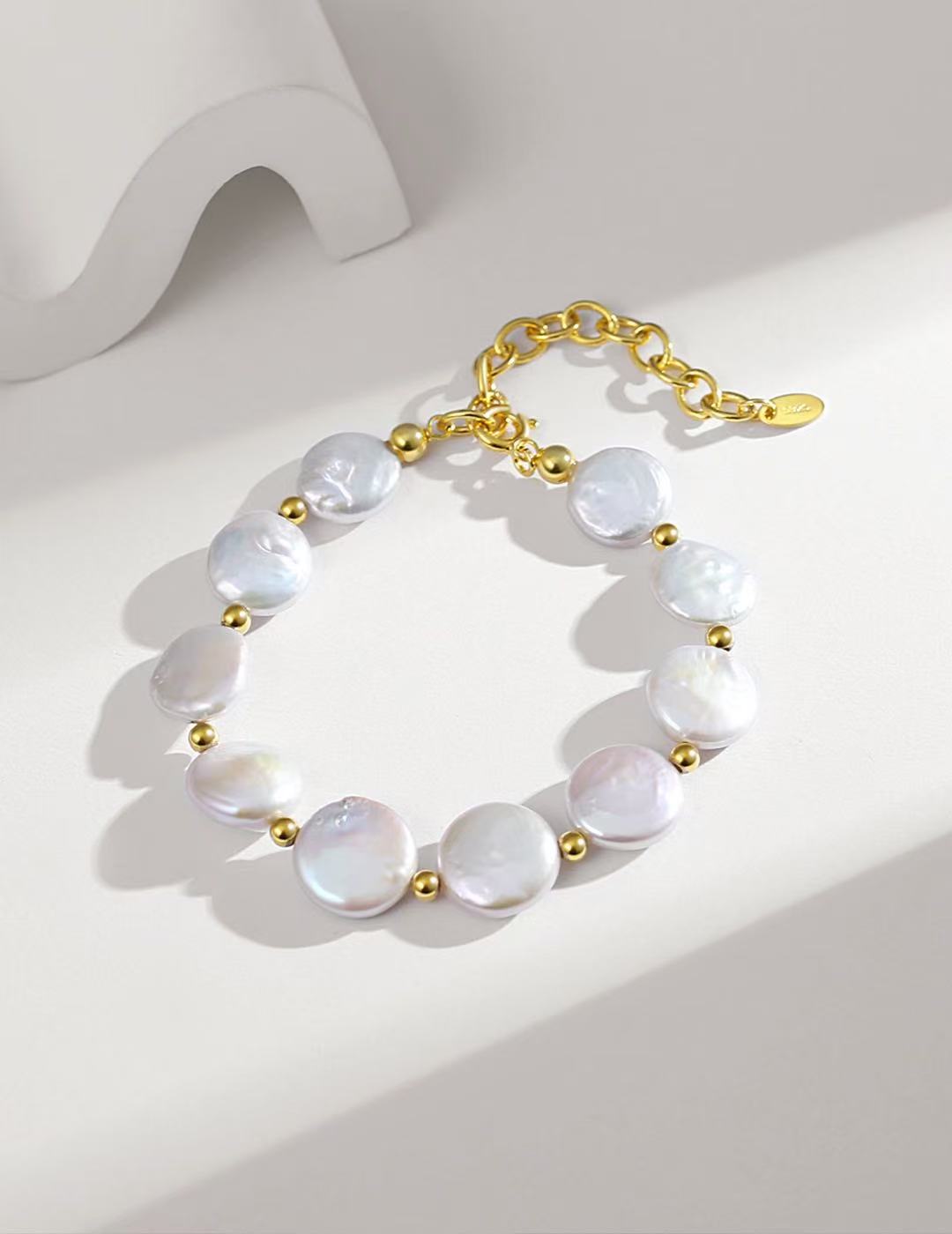 Natural Pearl Sterling Silver Bracelet – Elegant Jewelry for Women (Birthday & Holiday Gift)